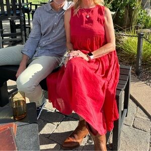 The Plavate Linen Sleeveless Midi Dress - Elegant Summer Style